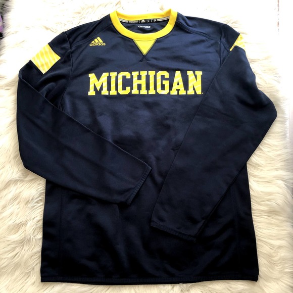 adidas climalite UM michigan wolverines long sleeve size small - Picture 1 of 3